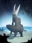  argustte butt crouching female hi_res hollow_knight hornet(character) hornet_(hollow_knight) looking_at_viewer looking_back nude pussy solo vessel_(species) 