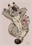  anthro aydengshep black_claws breasts brown_fur canadian_lynx chest_tuft claws digital_media_(artwork) feet felid feline female fur lynx mammal nicole_(nicnak044) paws pinup pose smile solo toes tuft whiskers 