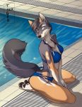  anthro breasts canid canine canis digital_media_(artwork) feet female fox fur harper_(nicnak044) inktiger island_fox mammal paws pinup pose smile snout solo urocyon 