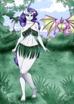  anthro anthrofied big_breasts blue_eyes breasts dragon equid female friendship_is_magic grass grass_skirt hair horn male mammal muscular my_little_pony pia-sama purple_hair rarity_(mlp) spike_(mlp) unicorn wide_hips wing_boner wings 