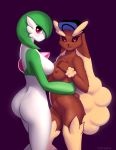  anthro duo female gardevoir humanoid looking_at_viewer lopunny nintendo nipples nude pipyaka pok&eacute;mon pok&eacute;mon_(species) video_games 