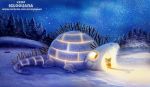  animate_inanimate cryptid-creations igloo iguanid lizard mammal mineral_fauna mouse murid murine night reptile rodent scalie sky snow star starry_sky tree url 
