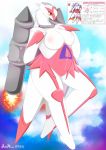  2010 anthro anthrofied big_breasts breasts female hi_res latias legendary_pok&eacute;mon nintendo pok&eacute;mon pok&eacute;mon_(species) pok&eacute;morph solo text translated video_games ymbk 