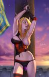  blizzard_entertainment blonde_hair blood_elf breasts clothing elf exposed_breasts female hair hair_over_eye humanoid looking_at_viewer panties penetration restrained solo tagovantor torn_clothing underwear vaginal vaginal_penetration video_games warcraft 