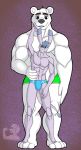  aggressive_retsuko asinus clothed clothing donkey equid equine male male/male mammal muscular polar_bear rebel_nightwolfe sanrio shirota size_difference speedo swimwear tadano_(aggretsuko) topless ursid ursine 