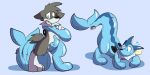  2019 2:1 3_fingers 3_toes all_fours animate_inanimate anthro back_markings biped blue_background blue_body blue_eyes blue_markings canid canine canis countershade_face countershade_torso countershading digital_drawing_(artwork) digital_media_(artwork) ear_frill eeveelution feral fin fingers fish_tail frill_(anatomy) fur grey_fur handles inanimate_transformation inflatable joltink living_inflatable lukos male mammal markings neck_frill nintendo nozzle nude open_mouth plantigrade pok&eacute;mon pok&eacute;mon_(species) pool_toy post_transformation rubber sequence simple_background smile snout solo species_transformation standing tail_fin toes toony transformation vaporeon video_games white_countershading white_fur wolf worried 