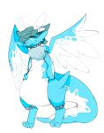  2015 ambiguous_gender belly blue_eyes blue_scales dragon hi_res scales solo wings winte 