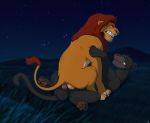  2019 anal anal_penetration bagheera_(jungle_book) balls black_balls black_claws black_eyebrows black_fur black_tail brown_fur brown_nose brown_pawpads brown_tail claws clenched_teeth cowgirl_position detailed_background digital_media_(artwork) disney duo eyebrows eyes_closed feet felid feral feral_on_feral feral_penetrated feral_penetrating fur grass hi_res jungle_book leopard lion looking_pleasured lying male male/male male_penetrated male_penetrating mammal mane mcfan melanistic mufasa night on_back on_top orgasm orgasm_face outside pantherine pawpads paws penetration penis pink_nose pink_penis quadruped red_mane savanna sex sky soles star starry_sky tail_tuft teeth the_lion_king tuft whiskers 