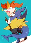  2015 ambiguous_gender braixen canid canine hi_res mammal nintendo pok&eacute;mon pok&eacute;mon_(species) stick transformation video_games winte 