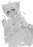  &lt;3 &lt;3_eyes 2019 absurd_res ahoge anthro bikini blush bodily_fluids bow_tie braided_hair breasts breath butt chikarasox clothing cute_fangs eyewear felid feline female fur glasses hair hi_res inner_ear_fluff kemono long_hair looking_at_viewer mammal monochrome navel nipple_outline open_mouth portrait simple_background solo steam sweat swimwear three-quarter_portrait translucent translucent_hair undressing white_background 