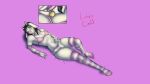  16:9 2019 anthro bottomwear bovid bulge caprine clothed clothing digital_media_(artwork) fur girly gloves goat hair handwear heterochromia hi_res legwear looking_at_viewer lotuschild male mammal navel panties sam simple_background smile solo stockings top underwear white_fur 