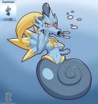  2018 angry blonde_hair blush breasts female fusion hair looking_at_viewer marine medicham navel nintendo nipples pok&eacute;mon pok&eacute;mon_(species) pok&eacute;mon_fusion seadra solo thetransformtentacle underwater video_games water wide_hips yellow_eyes 