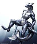  2019 3_toes 4_fingers anthro digital_media_(artwork) equus fin fingers hi_res male marine navel nude solo toes 