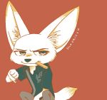  anthro canid canine clothed clothing disney fennec finnick fox fur male mammal mochicco simple_background zootopia 
