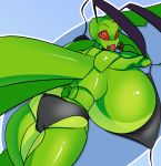  absurd_res antennae_(anatomy) anthro arthropod big_breasts bikini breasts claws clothing eliot_(heroic_ones) female hi_res huge_breasts hyper hyper_breasts insect mandibles mantis non-mammal_breasts red_eyes swimwear tongue tongue_out wings winterwarning 