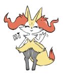  2019 anthro box_(hajimeyou654) braixen canid canine english_text female inner_ear_fluff looking_at_viewer low_res mammal nintendo pok&eacute;mon pok&eacute;mon_(species) simple_background smile solo text video_games 