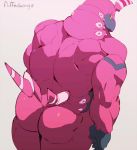 2019 animated anthro anthrofied arthropod butt fluffedwings grey_background looking_back male muscular muscular_male myriapod nintendo pok&eacute;mon pok&eacute;mon_(species) pok&eacute;morph rear_view scolipede simple_background video_games 