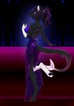  2019 4_toes anthro black_hair black_nose breasts canid canine clothed clothing digital_media_(artwork) female fin fingers hair hi_res hybrid mammal marine omesore purple_eyes smile solo standing toes 