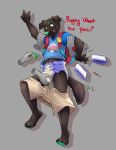  anthro blush bodily_fluids bulge canid canine canis clothed clothing crotch_grab diaper disembodied_hand domestic_dog genital_fluids grope hi_res male mammal pants_down partially_clothed solo_focus urine wen wet_diaper wetting 