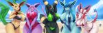  2019 anthro areola beach bikini black_nose blue_eyes camel_toe clothing detailed_background digital_media_(artwork) eeveelution espeon female gesture glaceon group hi_res leafeon licking licking_lips looking_at_viewer mleonheart nintendo nipple_outline one-piece_swimsuit open_mouth outside pok&eacute;mon pok&eacute;mon_(species) purple_eyes red_eyes seaside swimwear sylveon tongue tongue_out umbreon v_sign video_games 