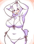  2019 big_breasts blush boss_monster bovid breasts caprine chest_tuft eyewear female looking_at_viewer mammal navel purple_eyes solo thick_thighs toriel tuft undertale unknown_artist video_games voluptuous wide_hips 