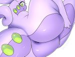  2019 4:3 anthro anus big_butt butt dragon female goodra green_eyes napdust nintendo nude pok&eacute;mon pok&eacute;mon_(species) smile solo video_games wide_hips 