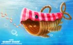  animate_inanimate basket basking_shark cryptid-creations fish food food_creature humor lamniform marine picnic_basket pun sandwich_(food) shark underwater visual_pun water 