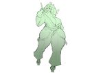  big_breasts breasts cleavage clothed clothing female huge_breasts humanoid jujunaught mature_female orc orc_humanoid solo 