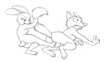  anal anal_penetration balls black_and_white breasts butt canid canine disney duo female fox fur judy_hopps lagomorph leporid maegsker male male/female mammal monochrome nick_wilde nipples nude penetration rabbit sex sketch zootopia 