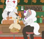  alcohol alcremie anthro anthrofied bar beverage big_breasts blue_eyes blush box breasts brown_eyes butt cinccino cleaning clothed clothing dialogue digital_media_(artwork) drunk eyes_closed female fingers food food_creature food_humanoid fruit fur goo_creature goo_humanoid grey_fur hi_res humanoid legendary_pok&eacute;mon looking_at_viewer male mammal mocha_(purplebird) nintendo open_mouth plant pok&eacute;mon pok&eacute;mon_(species) pok&eacute;morph rodent sitting slice_of_life smile solo standing stool strawberry substance_intoxication thestrider tira_(purplebird) venko victini video_games white_fur wings 