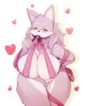 &lt;3 absurd_res anthro bedroom_eyes big_breasts blush breasts canid canine canis female fur half-closed_eyes hi_res huge_breasts looking_at_viewer mammal seductive simple_background smile solo thick_thighs white_background whooo-ya wolf 