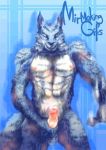  animated anthro bodily_fluids canid canine canis cum erection genital_fluids invalid_color male mammal masturbation orgasm wolf 