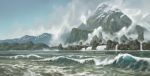  2019 anthonyavon cloud day detailed detailed_background digital_media_(artwork) landscape mountain outside rock sea sky snow water waterfall wave zero_pictured 