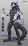  amon-sydonai dragon hi_res horn male muscular nude pecs scalie solo standing tagme 