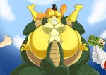  2019 abdominal_bulge animal_crossing anthro balls big_butt blush bodily_fluids breasts butt canid canine canis card clothed clothing cloud crocodilian domestic_dog domination donkey_kong_(series) duo english_text erection fangs female full_nelson fur green_scales hair hi_res human isabelle_(animal_crossing) king_k._rool kremling male male/female male_domination mammal mario mario_bros nintendo nipples nude open_mouth overweight overweight_male penetration penis pussy reptile scales scalie sex sharp_teeth shih_tzu short_stack signature simple_background size_difference super_smash_bros. super_smash_bros._ultimate tears teeth text tongue toy_dog vaginal vaginal_penetration video_games villager_(animal_crossing) yellow_fur 