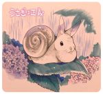  2016 gastropod hybrid ichthy0stega japanese_text lagomorph leporid mammal mollusk rabbit snail text translation_request 