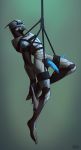  absurd_res alien animal_genitalia arms_tied bdsm blue_penis bondage bound genital_slit half-erect hi_res highblood_(artist) legs_tied male mass_effect nude penis rope rope_bondage rope_harness slit solo turian video_games wrists_bound 