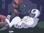  absol ambiguous_gender forest nintendo pok&#233;mon pokemon sex tree unknown_artist video_games weavile wood 