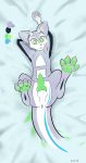  absurd_res anus balls bed_sheet bedding big_tail butt canid canine dakimakura_design girly hi_res hybrid jetn jetn_2.0 knot male mammal paws presenting 