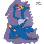  1:1 anthro anthrofied avian balls bird cramorant dildo fours_(artist) hi_res humanoid_penis kneeling male masturbation nintendo oral penile penile_masturbation penis pok&eacute;mon pok&eacute;mon_(species) pok&eacute;morph sex_toy sex_toy_fellatio video_games 