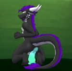  balls butt dildo dragon hi_res horn invalid_tag male mane sarek_aran_desian sex_toy solo 