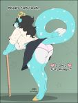  &lt;3 2019 absurd_res anthro antlers big_breasts big_butt black_hair blue_nipples bottomwear breasts butt cervid clothed clothing dizzyknight domestic_cat dress_shirt eyewear felid feline felis female fluffy fluffy_tail glasses hair hanging_breasts hi_res hooves horn hybrid long_hair long_tail mammal mature_female nipples open_shirt panties rear_view ruler rylie_(hypernovagm) shirt simple_background skirt spots star teacher text thick_thighs topwear underwear voluptuous wide_hips 