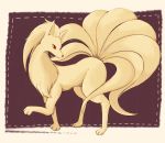  2019 ambiguous_gender canid canine craft_saw digital_media_(artwork) feral fluffy fur hair mammal multi_tail ninetales nintendo pok&eacute;mon pok&eacute;mon_(species) simple_background solo video_games 