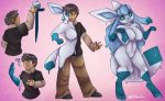  ! 2014 ? anthro big_breasts bottomwear breast_growth breasts clothing eeveelution featureless_breasts featureless_crotch female gender_transformation glaceon goo_transformation hair human human_to_anthro long_hair looking_at_viewer male mammal maxine_the_glaceon mtf_transformation nintendo nude nut-case open_mouth pants pok&eacute;mon pok&eacute;mon_(species) sequence shirt short_hair smile solo species_transformation standing story story_in_description surprise topwear transformation video_games 