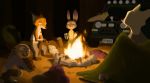  absurd_res campfire canid canine clothing disney female fennec finnick fox hi_res jack_savage judy_hopps lagomorph leporid male mammal nick_wilde rabbit skye_(zootopia) tent theblueberrycarrots truck vehicle zootopia 