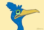  ambiguous_gender animated beak blue_feathers bodily_fluids cramorant feathers garrts green_eyes nervous nintendo pok&eacute;mon pok&eacute;mon_(species) reaction_image shaking simple_background solo sweat sweatdrop video_games 