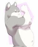  9x9 anthro biceps chub_(disambiguation) domestic_cat felid feline felis flexing hi_res male mammal musclegut muscular nude pose solo 