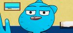  &lt;3 &lt;3_eyes bed cartoon_network domestic_cat felid feline felis female first_person_view gorgon0808 hi_res holding_(disambiguation) kissing love mammal nicole_watterson the_amazing_world_of_gumball 