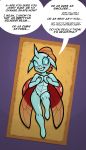  arthropod blush changeling covering covering_breasts dialogue female hi_res my_little_pony nude ocellus_(mlp) pinup pose shy solo toonbat 