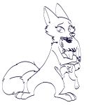  canid canine disney female fox hug jack_savage lagomorph leporid male mammal rabbit sketch skye_(zootopia) visiti zootopia 